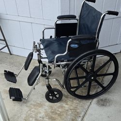 Extra Wide Wheelchair With Foot Rests 