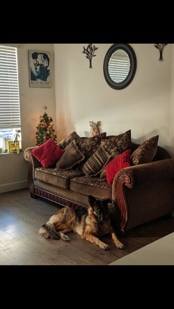 Deep Forest Green Love Seat