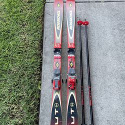 Made In Spain - Rossignol 150cm  skis a pair of ski poles 