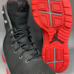 Nike Air Jordan Future Boots Shoes Black Red Bred Size 10 Condition is New with box.