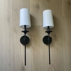 Set Of 2 Wall Sconces Hardwired 