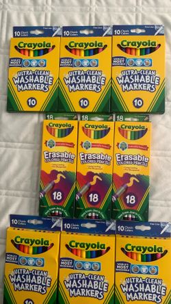 BACK TO School ❗️Crayola 10ct Ultra Clean Washable Fine Line Markers, Classic Colors BUNDLE DEAL ❗️