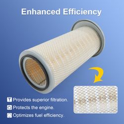 LAF3551 Heavy Duty Air Filter Fits Select for Donaldson P153551; Kenworth T600, T800, W900S Trucks