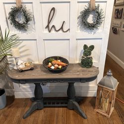 Console Table With Denim Finish 