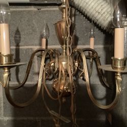 Brass Chandelier, Excellent Condition 