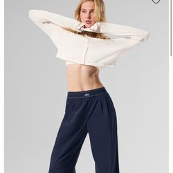 Ali Yoga Suit Up Trouser Navy Size M