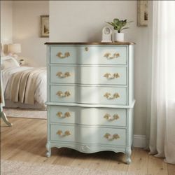Bassett French Provincial Chest of Drawers, tall dresser, bedroom furniture