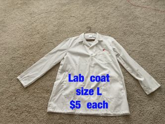 Lab  coats  (NEW)  size  L  -  $5  each