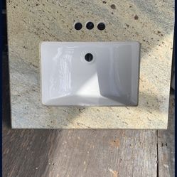 Bathroom Granite Countertop.  281/2 By 23