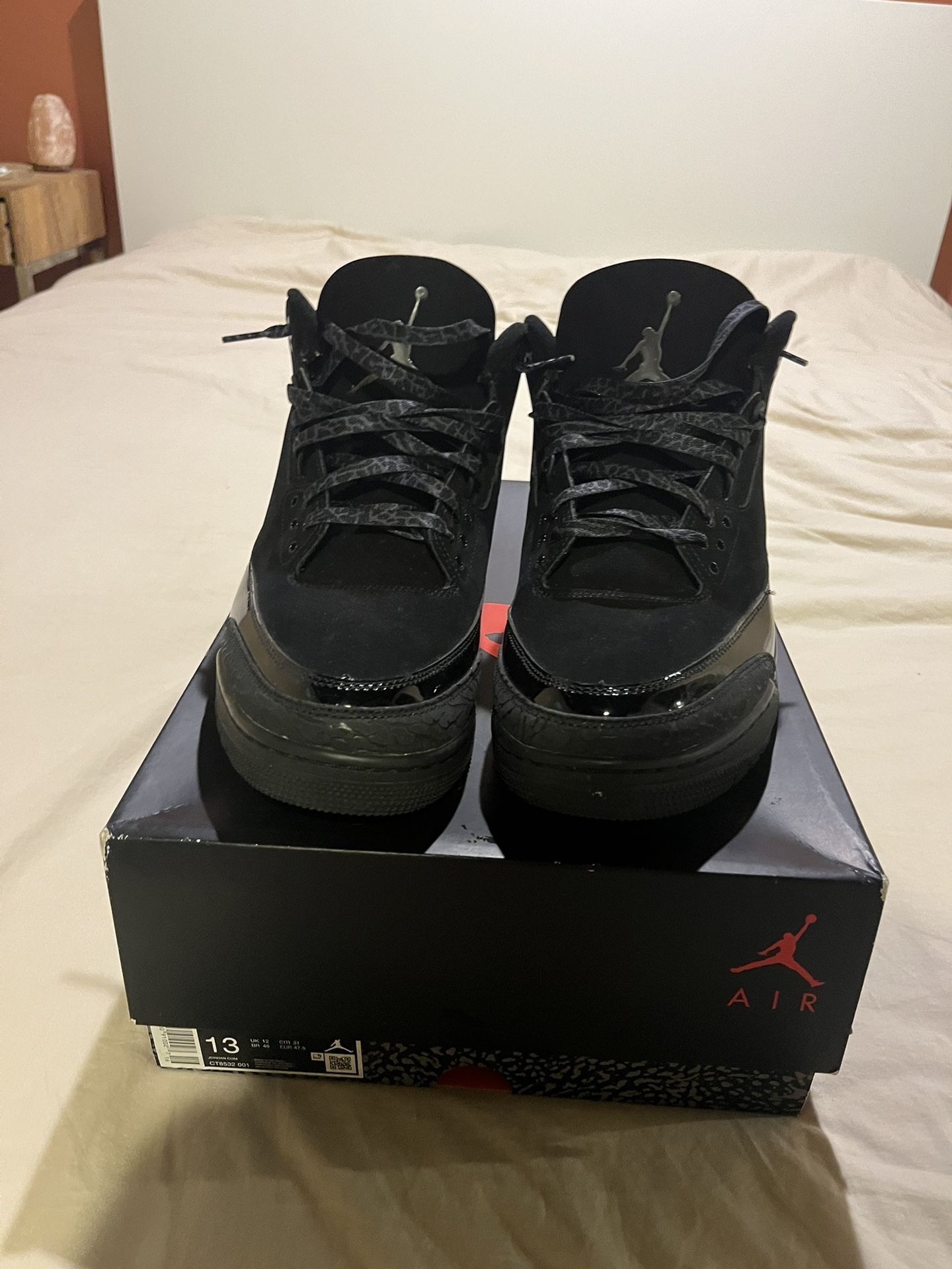 Air Jordan 3 Black Cats Size 13