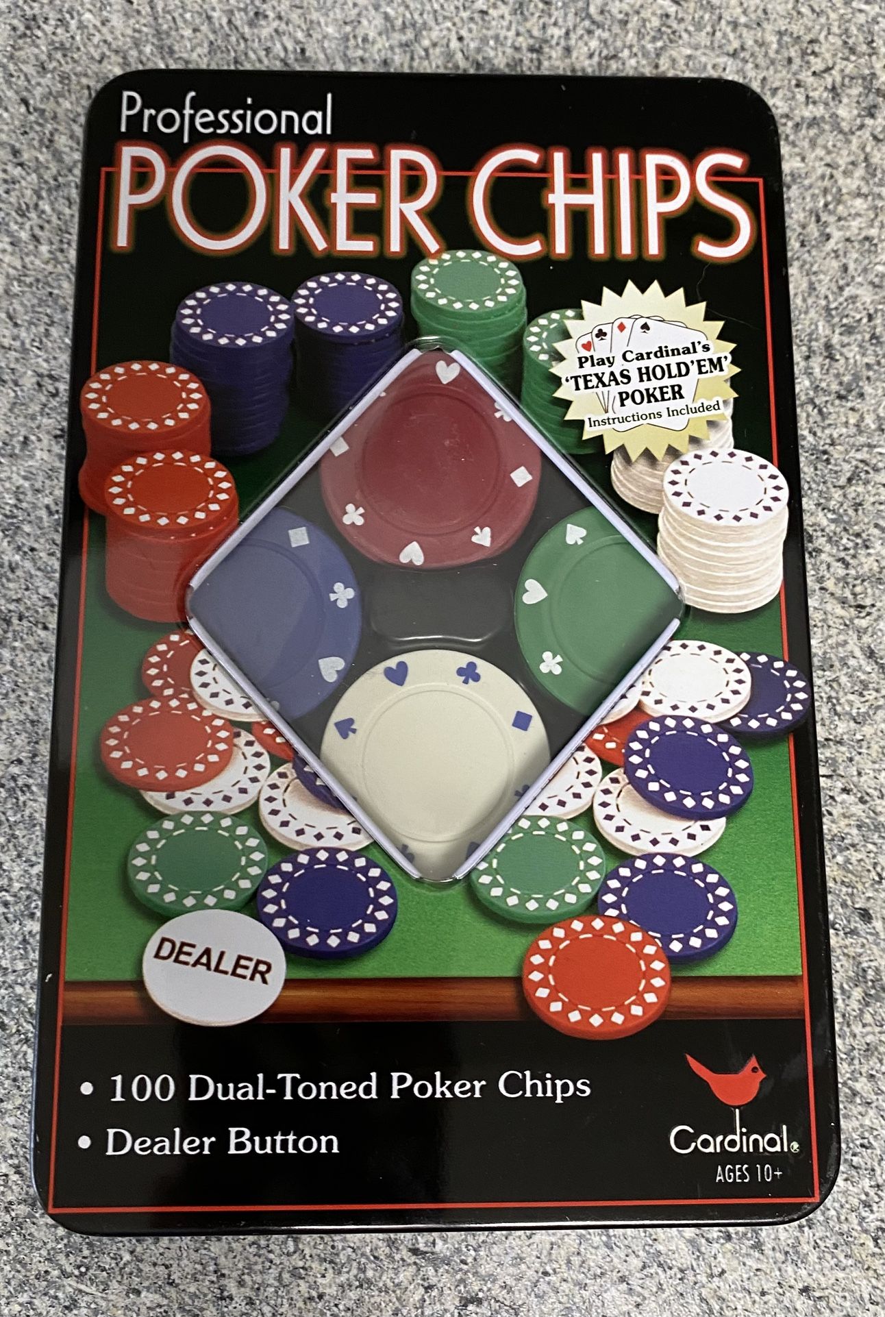 Poker Chip Set W/ Dealer Button