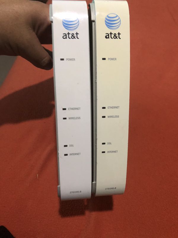 2x USED AT&T 2Wire 2701HG-B High-Speed Internet DSL Wireless Gateway Modem Router