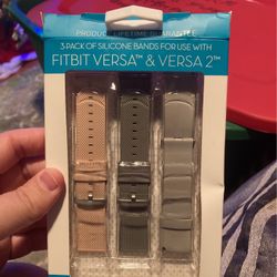 3 Pack Fitbit Versa,versa 2 Silicone Watch Bands