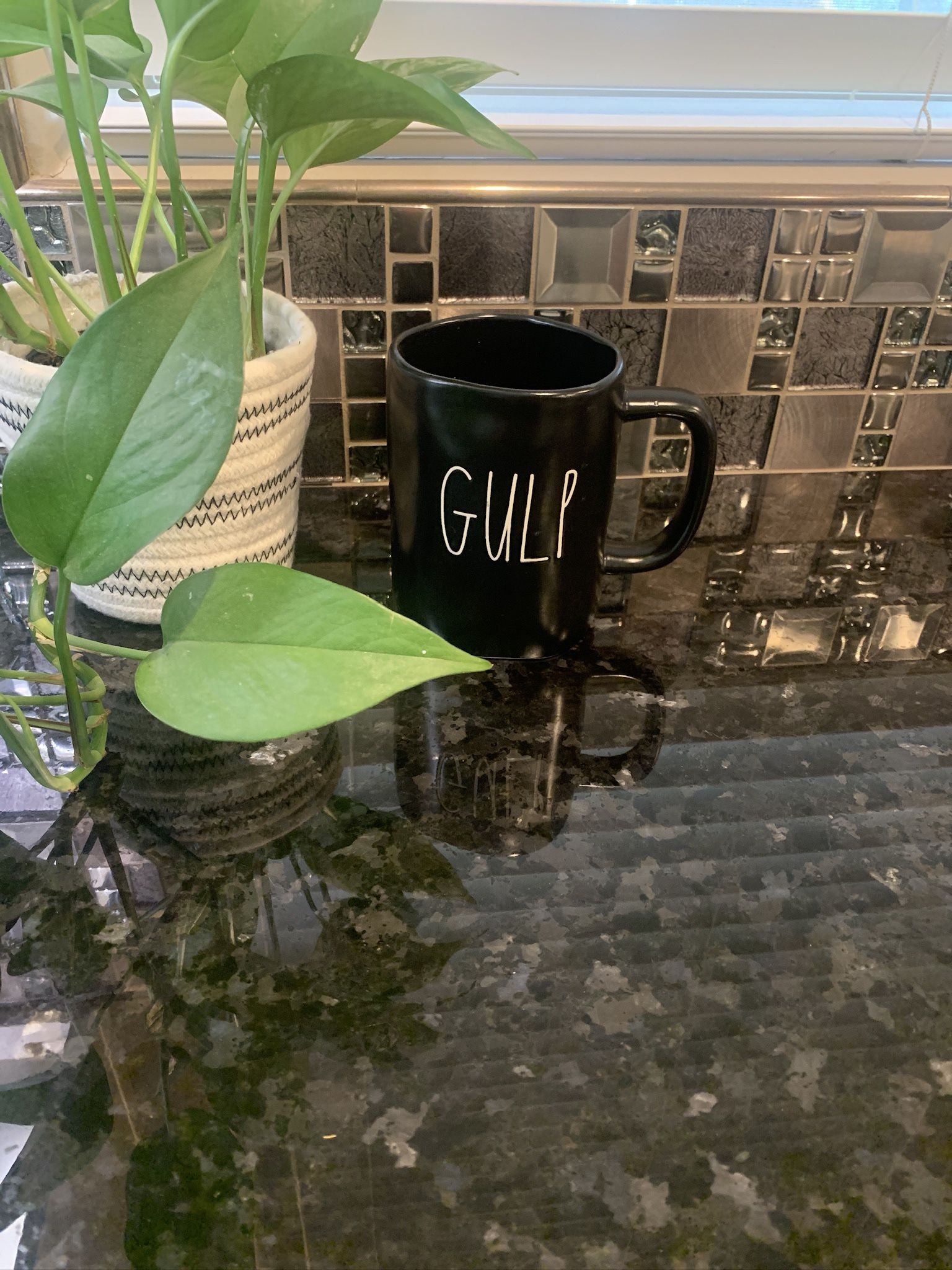 Rae Dunn Black Coffee Mug 