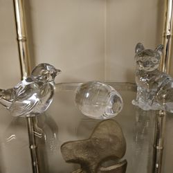 3 Glass decorative pieces