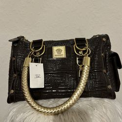 Gold &Burgundy Handbag 