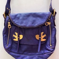 Great Price! Marc by Marc Jacobs Purple Leather Metal Natasha Bird Shoulder Bag (Pick up🛒 In Bellevue) *Check out my Other Posts 🎁