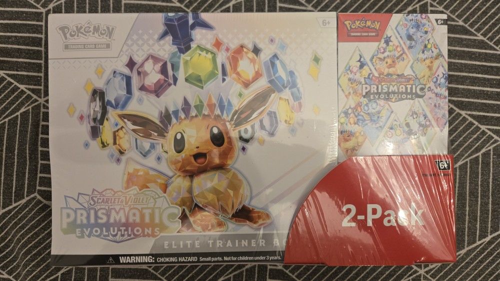 Pokémon Prismatic Evolutions Elite Trainer Box Booster Bundle - Costco Exclusive 2-Pack *SEALED*