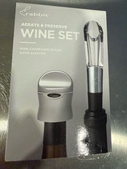 Rabbit Wine Aerate & Preserve Set $5