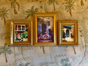 Brad Thompson, New Orleans  French Quarter courtyards set of 3 pieces  Selling all three $200