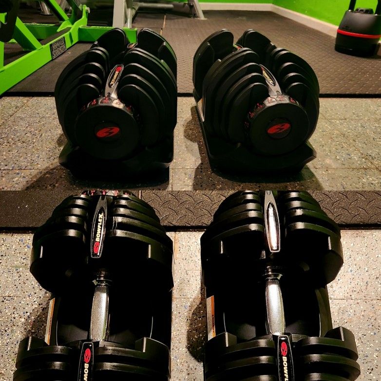BOWFLEX 1090 DUMBBELLS ADJUSTABLE DUMBBELL SELECTTECH WEIGHTS