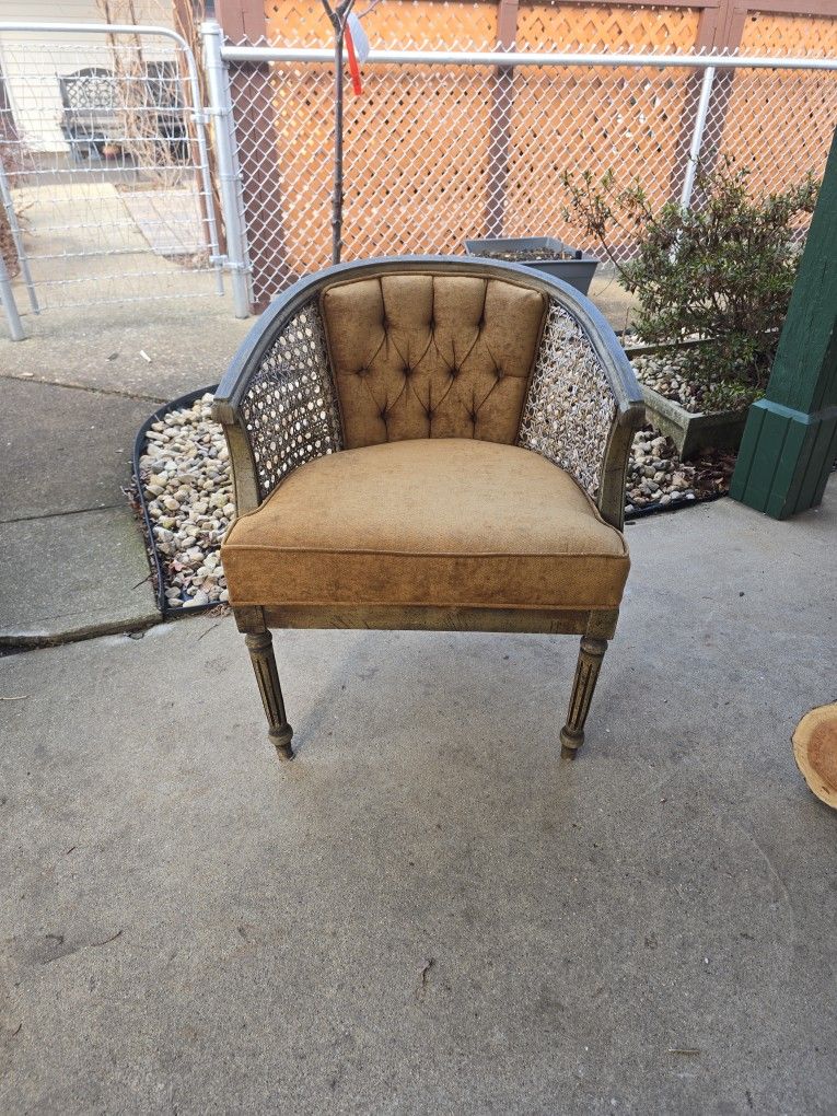 Antique Mid-Century Velvet Chairs From Montgomery Ward