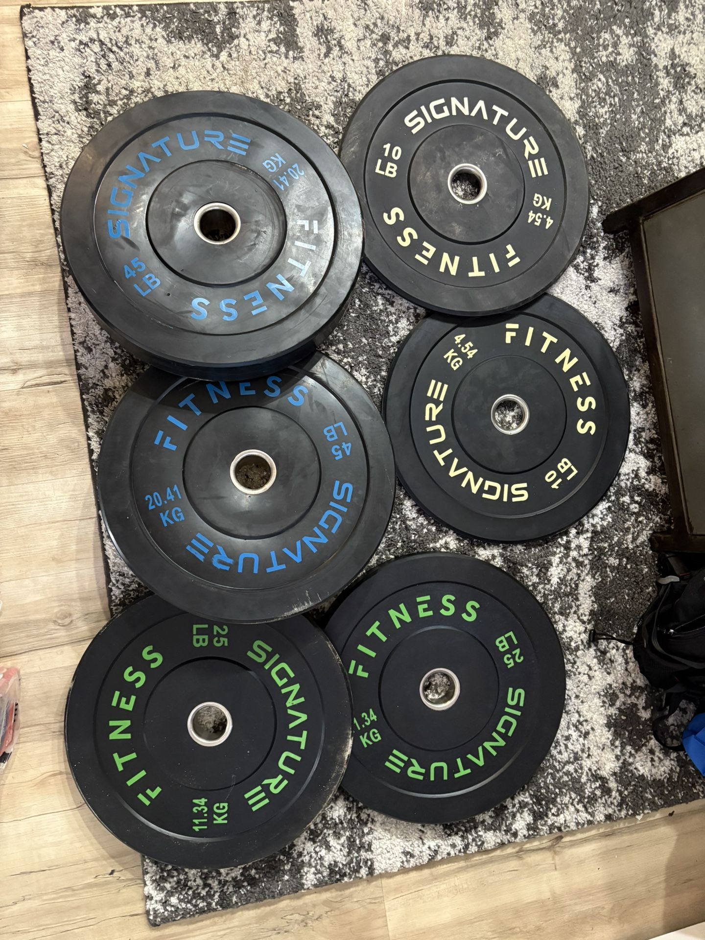 160LB Olympic Bumper Plates 2” Hold