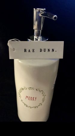 Rae Dunn “Merry” Soap Dispenser- NEW W/TAG