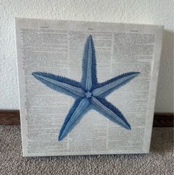 Blue Starfish Wall Art 20” x 20” | MOVING SALE - More Items Available in Profile