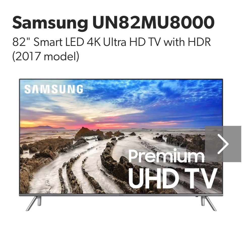 82” Samsung 4K Ultra HD TV 