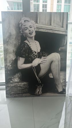 Marilyn Monroe Black & White Canvas Wall Art