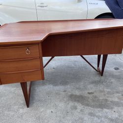 Peter Lovig Nielsen Danish Teak Boomerang Desk 