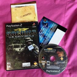 Socom US navy seals 3 - Ps2 game w manual