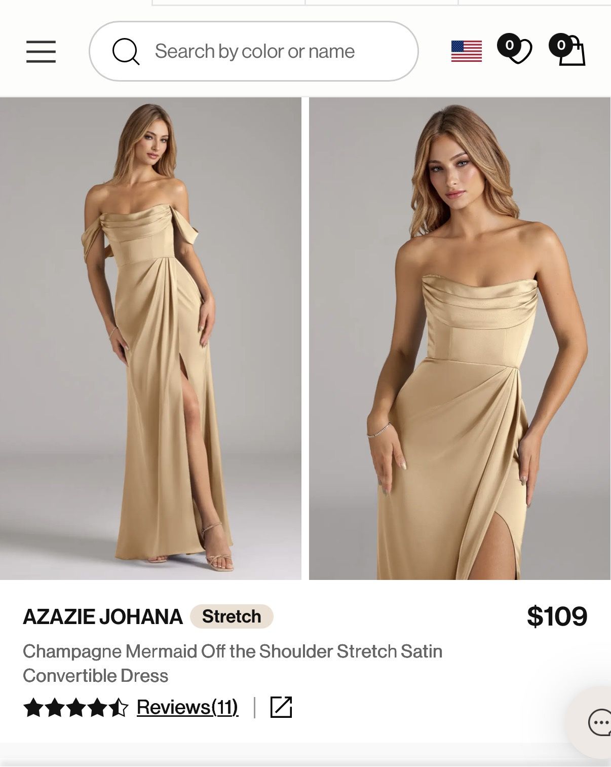 Azazie brand New Dress In The Box!