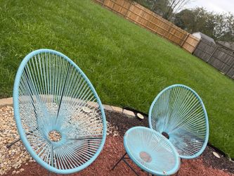 Patio and garden set chair and table