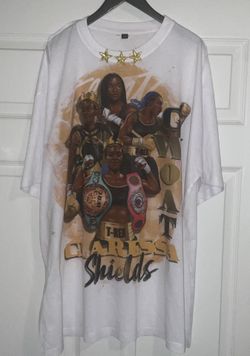 CLARESSA SHIELDS GWOAT 3X Women’s BOXING Champion Olympic Gold Medalist Premium Tee Adult Men's Size XXL 