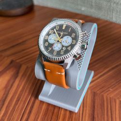 Chase Durer Flight Commander One Chronograph w/ Brown leather band NEW