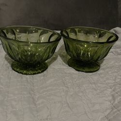 Vintage Emerald green glass