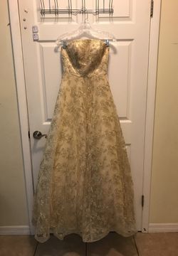Size 3/4 gold ball gown