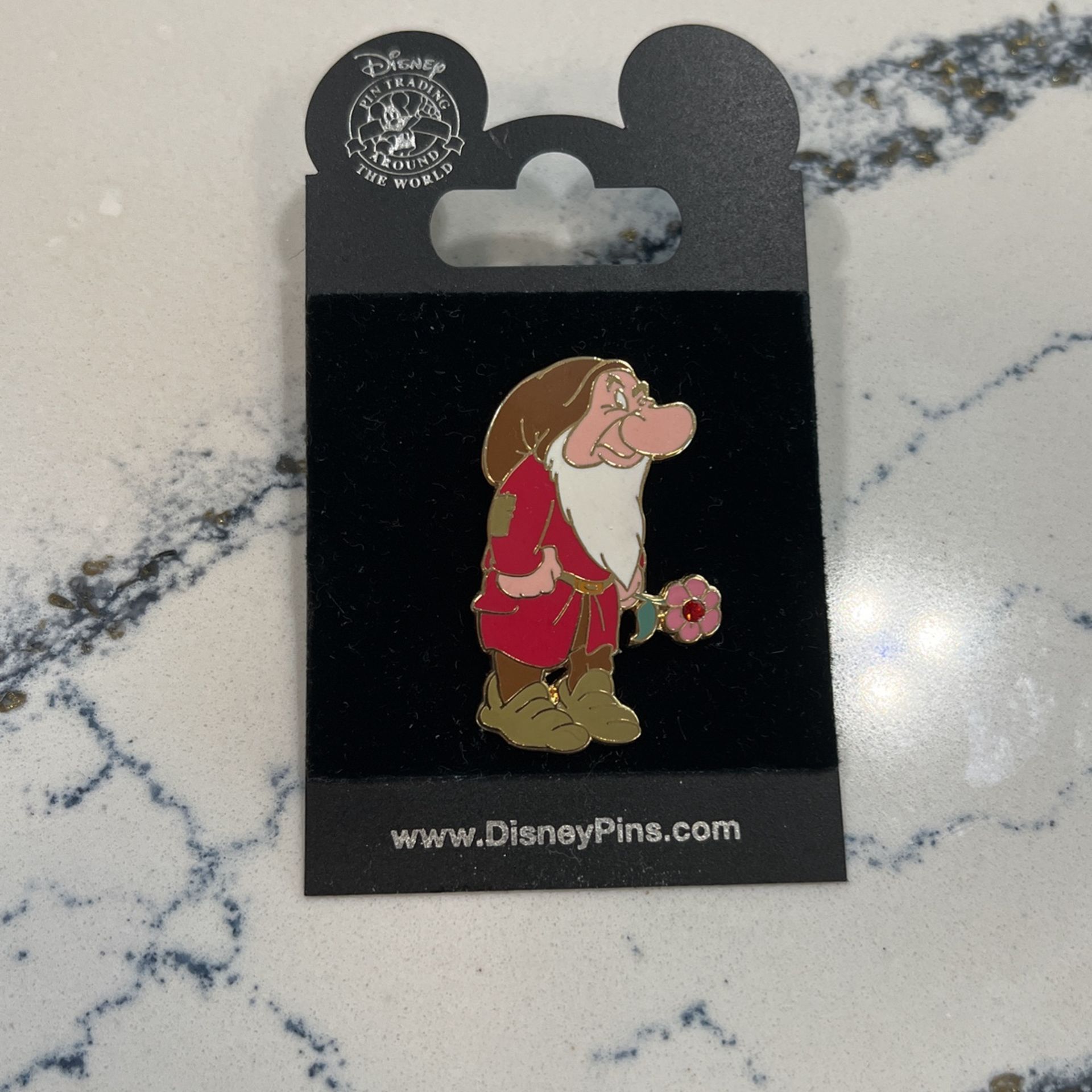 Disney Parks Pin Grumpy - Snow White & Seven Dwarfs Flower Jewel - 2007