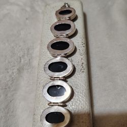 Sterling Silver Onyx Bracelet