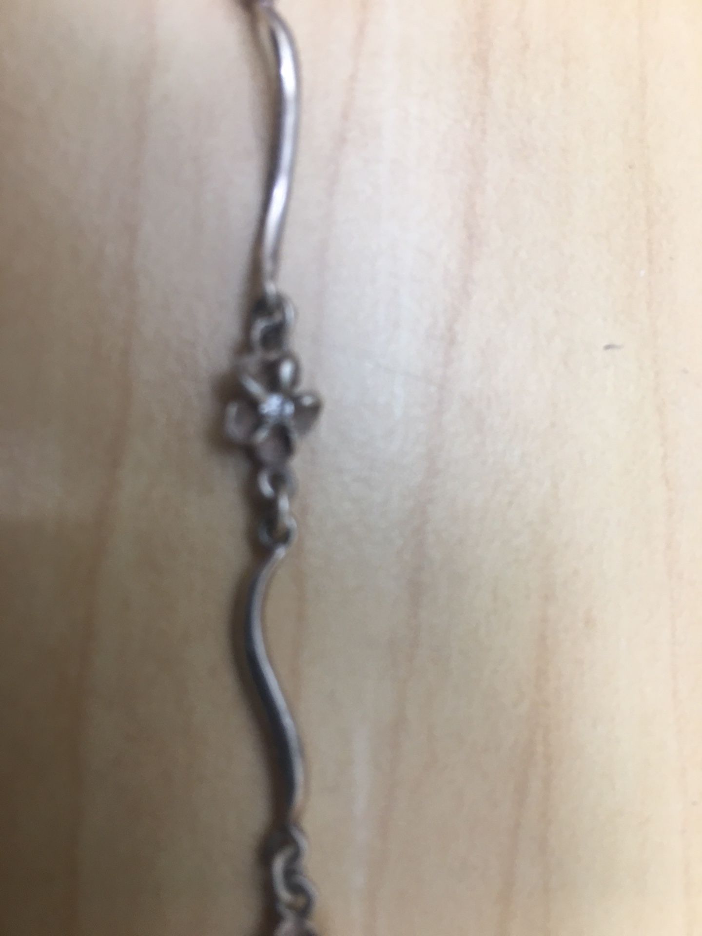 Hawaiian Island Flower With White Gem Sterling Silver