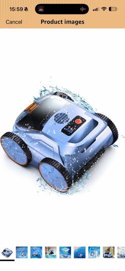 Robotic Pool Vacuum, Robotic Pool Cleaner for Inground Pools, Smart Navigation, Floor/Wall/Waterline Cleaning, 150 Mins Runtime for Pool Up to 2000 Sq