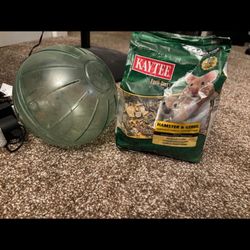 Hamster Food And Exercise Ball 