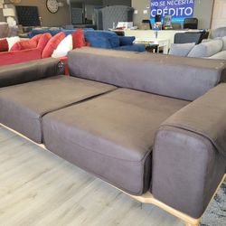 MODERN OSLO SOFA & LOVESEAT LIVING ROOM SET - DARK BROWN