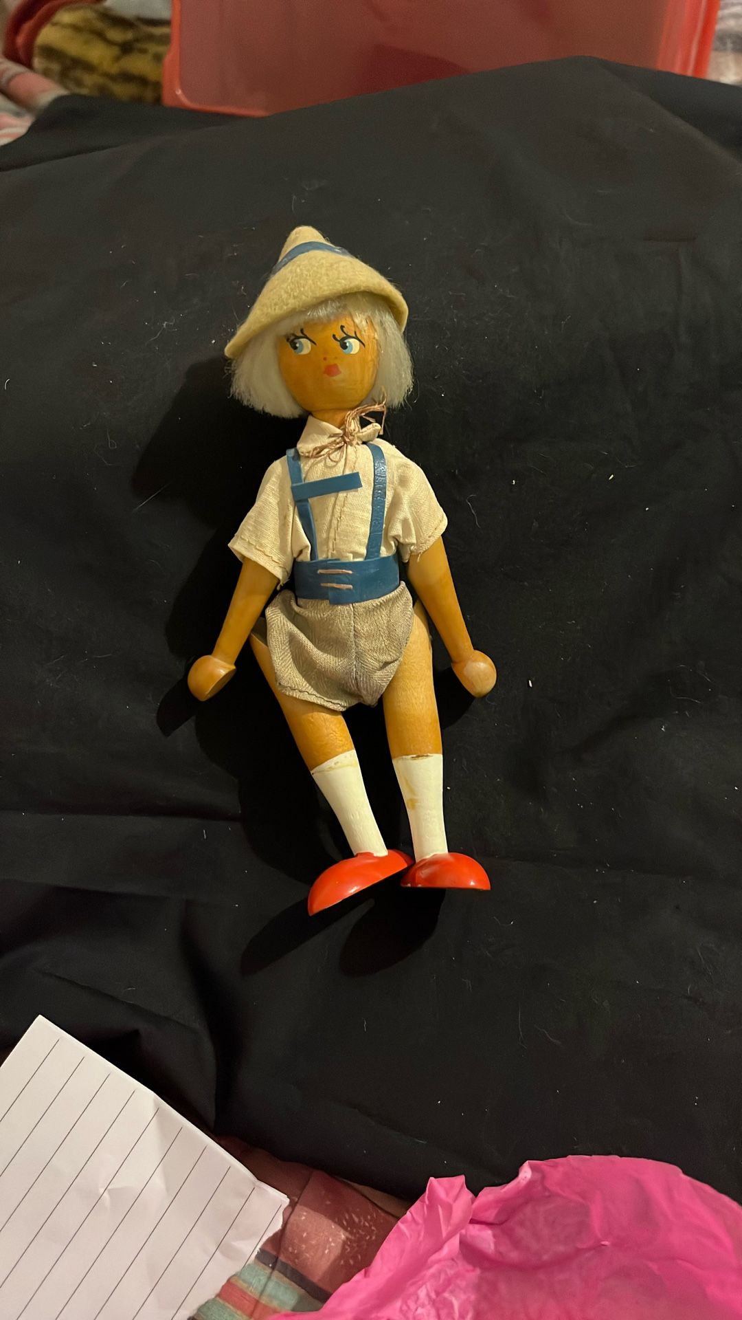 COLLECTABLE WOODEN PEG DOLL MADE IN POLAND