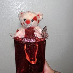 Heart bear With Roses And Chocolate