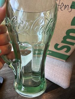 Coca-Cola Green Glass Mug