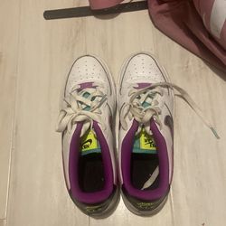 Nike Air Force 1 LV8 GS Just Do It White Purple Kids