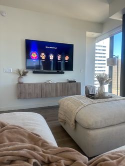 65 inch flat screen Tv and soundbar